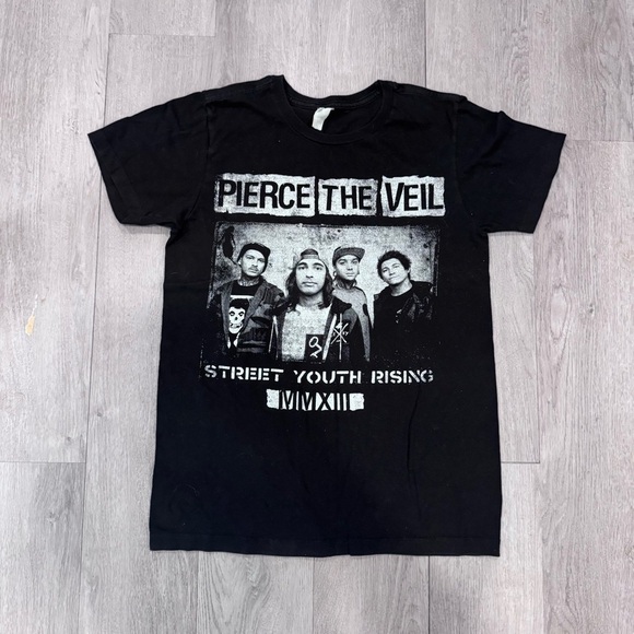 Tops - PIERCE THE VEIL Street Youth Rising Tour MMXIII 2013 Concert T-Shirt Sz Sm Band